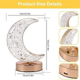 Moon Shaped Crystal Night Lamp