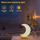 Moon Shaped Crystal Night Lamp