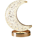Moon Shaped Crystal Night Lamp