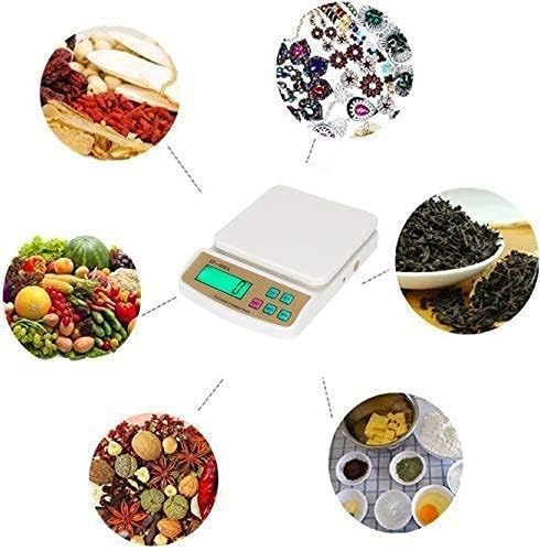 Digital Kitchen SF-400A 10kg Multipurpose LCD Screen Digital Weighing Measure Scale Machine for Measuring Fruits, Spice, Food, Vegetable (White, 10 Kg Max Capacity)