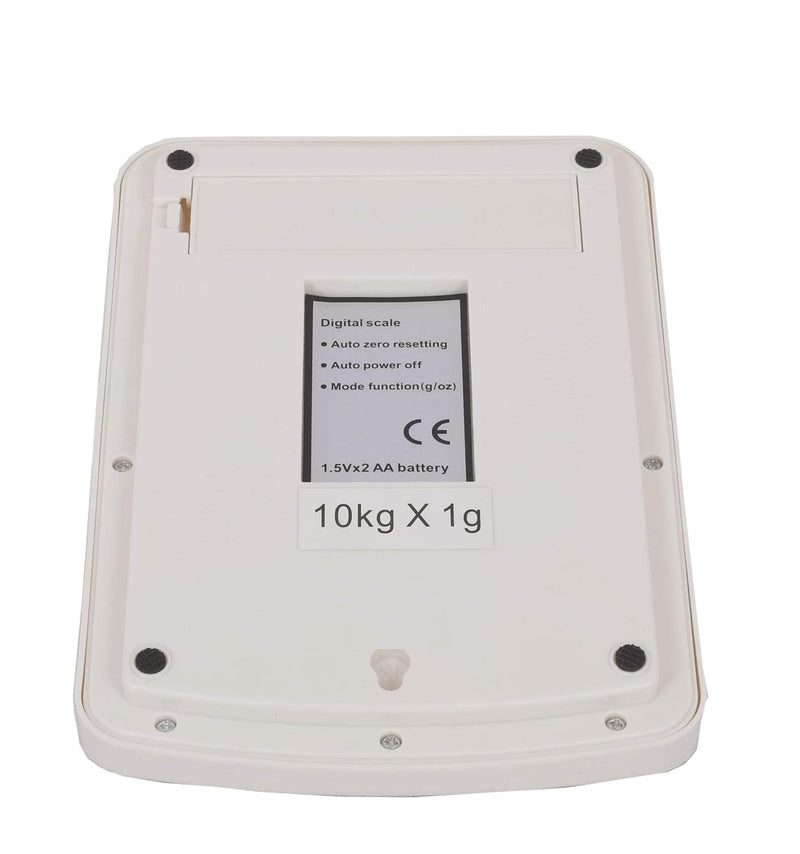 Digital Kitchen SF-400A 10kg Multipurpose LCD Screen Digital Weighing Measure Scale Machine for Measuring Fruits, Spice, Food, Vegetable (White, 10 Kg Max Capacity)