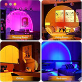 Sunset Lamp Projector 16 Color LED Light Desk Rainbow Night Light 360° Rotation Romantic Sunlight for Bedroom, Party, Photography with Remote (Sunset Lamp)